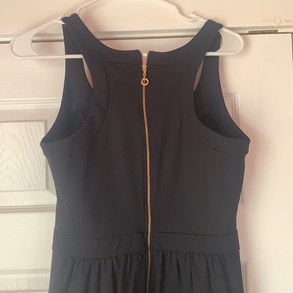 New Cynthia Rowley Black Double Knit Racerback Dress Medium - Picture 9 of 16